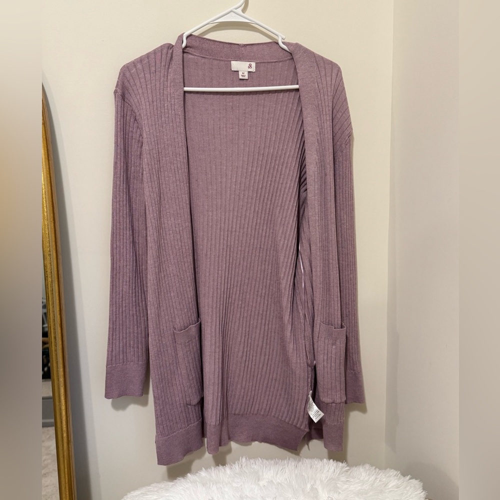 SO Lilac duster cardigan sweater